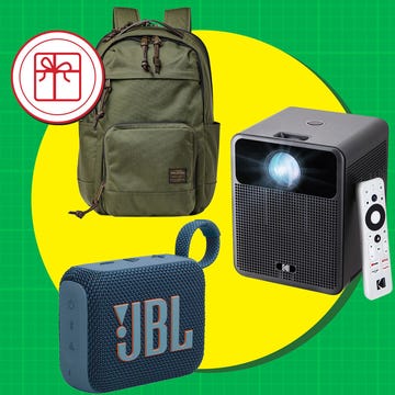 selection of tech gadgets including a backpack a portable speaker and a projector selection of tech gadgets including a backpack a portable speaker and a projector